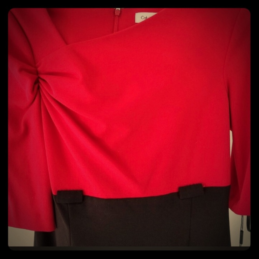 Beautiful Red/Black Calvin Klein dress size 6.